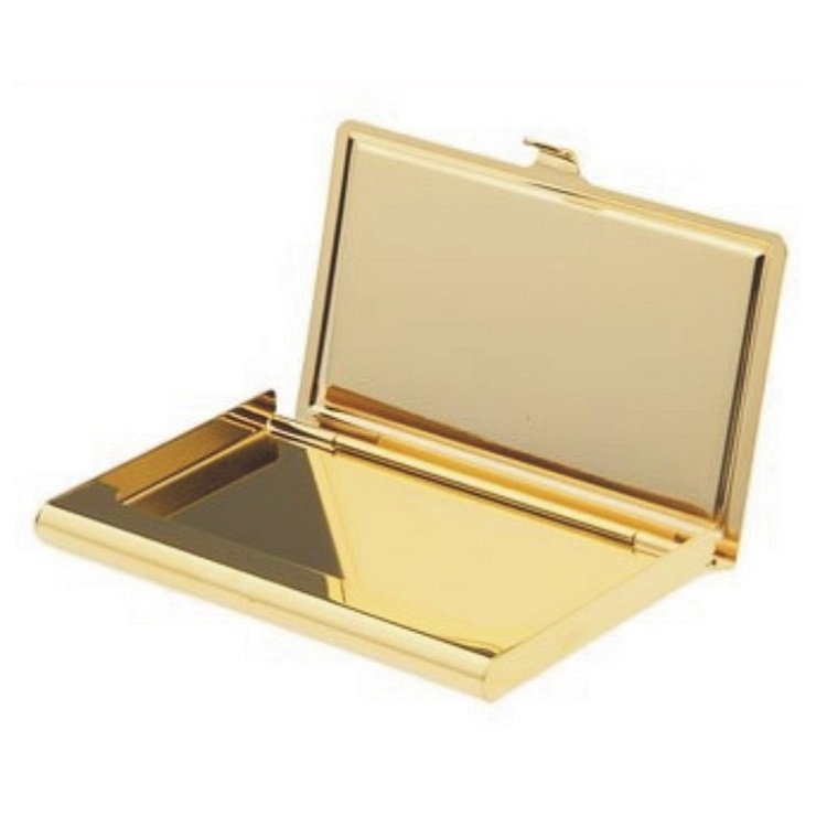 gold name card holder