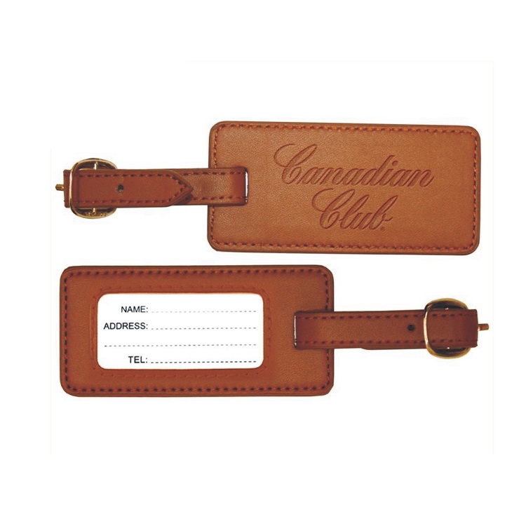 leather luggage tag