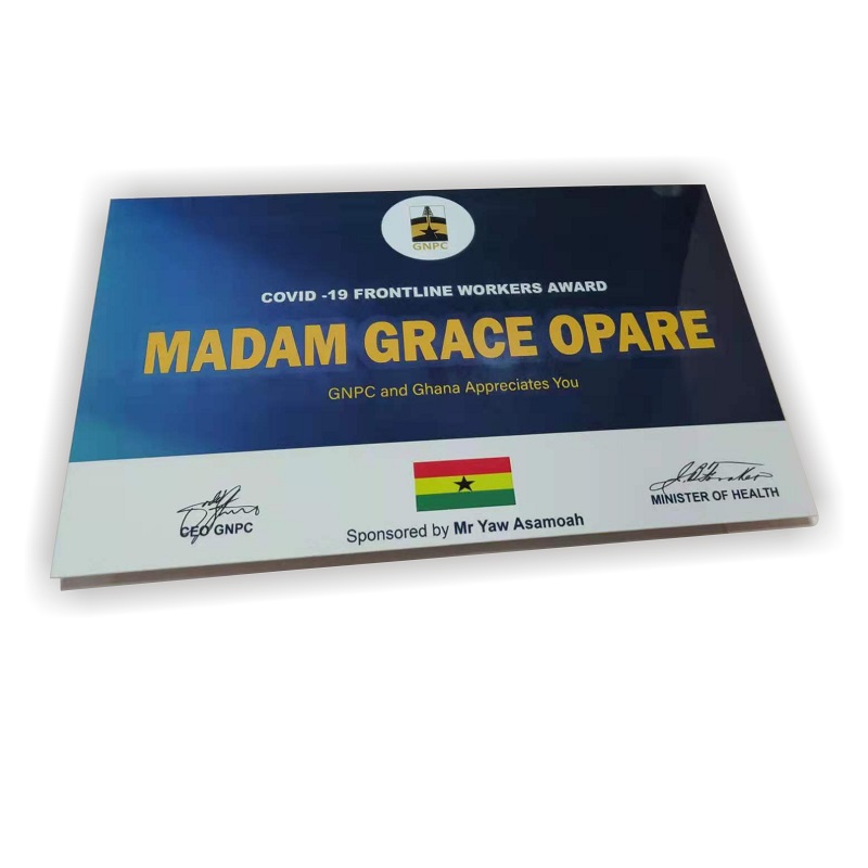 sublimtion print metal certificate sign