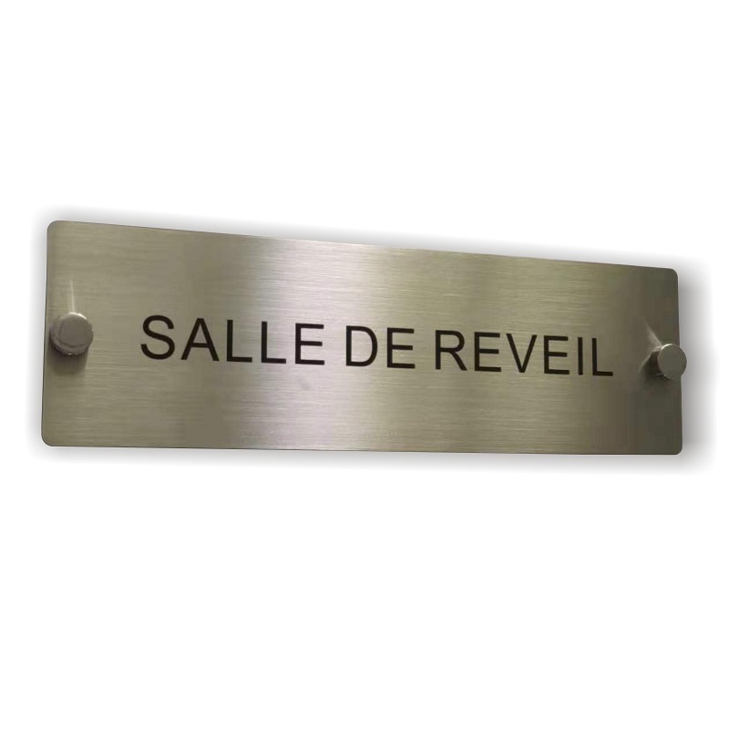 UV print stainless steel door sign plaque